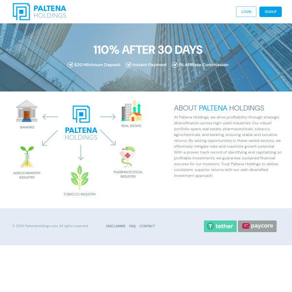  paltenaholdings.com screen