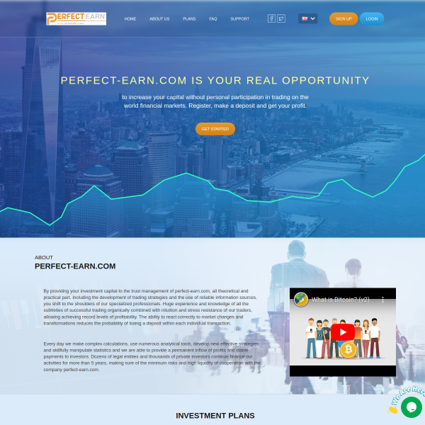  perfect-earn.com screen