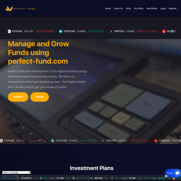  perfect-fund.com screen