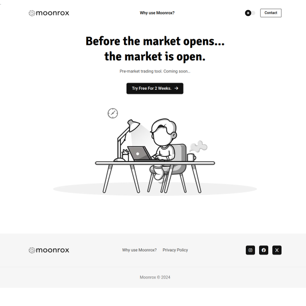  pre-markettrading.com screen