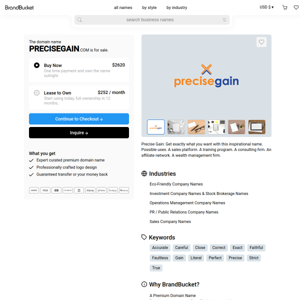  precisegain.com screen