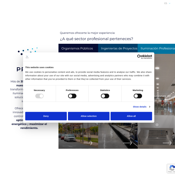 Vista mini Web: https://prilux.es