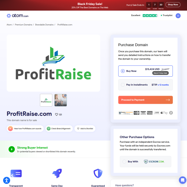  profitraise.com screen