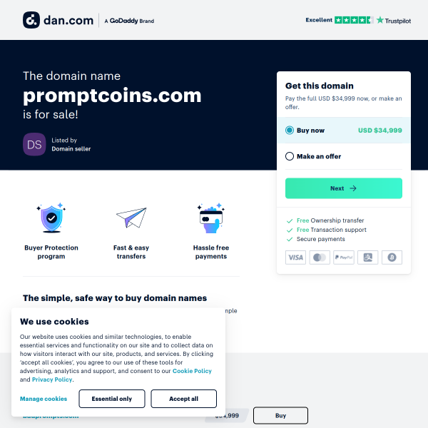  promptcoins.com screen
