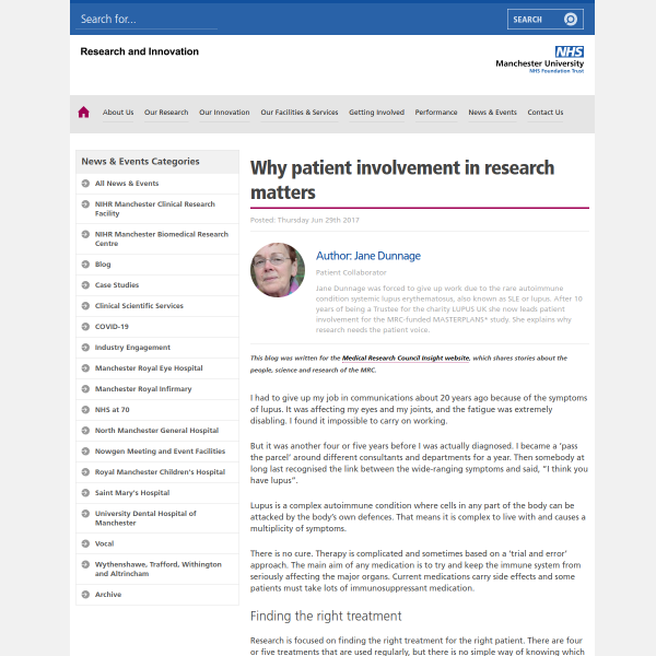 Why patient involvement in research matters — Research & Innovation