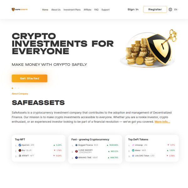 Safeassets.com screenshot