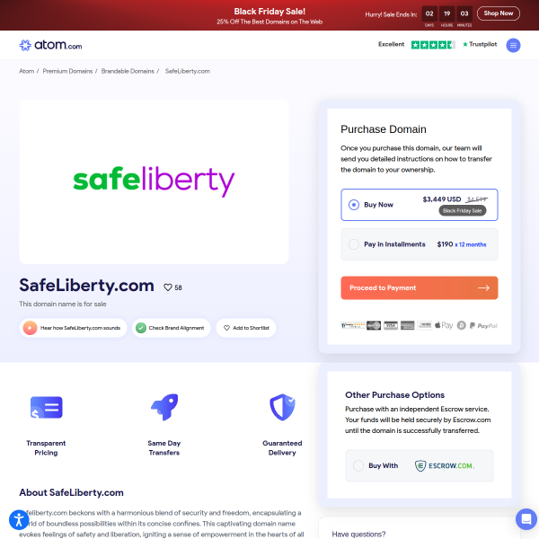  safeliberty.com screen