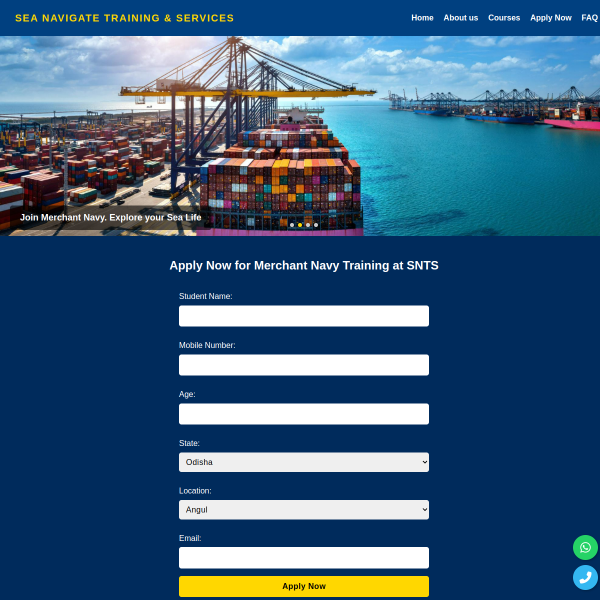 Sea Navigate Training Website