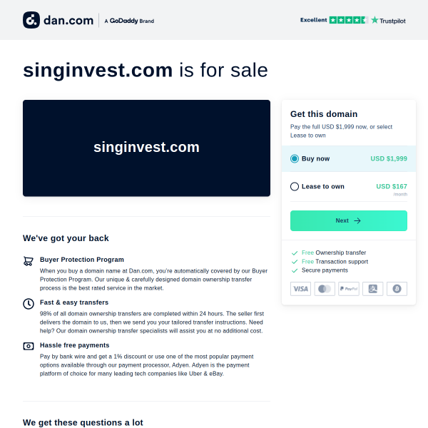  singinvest.com screen