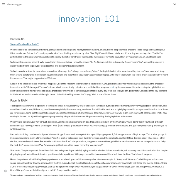 innovation-101 - steveyegge2
