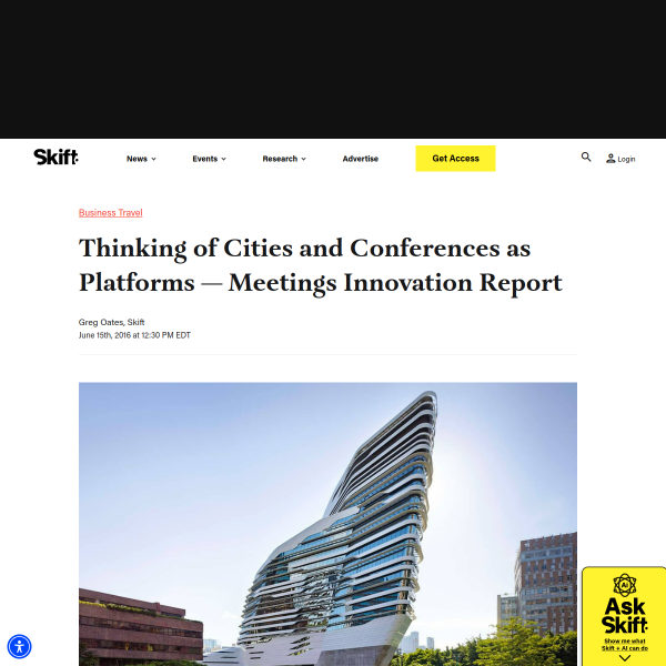 Thinking of Cities and Conferences as Platforms — Meetings Innovation Report
