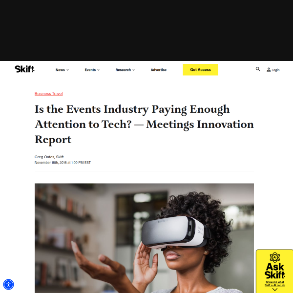 Is the Events Industry Paying Enough Attention to Tech? — Meetings Innovation Report