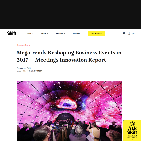 Megatrends Reshaping Business Events in 2017 — Meetings Innovation Report