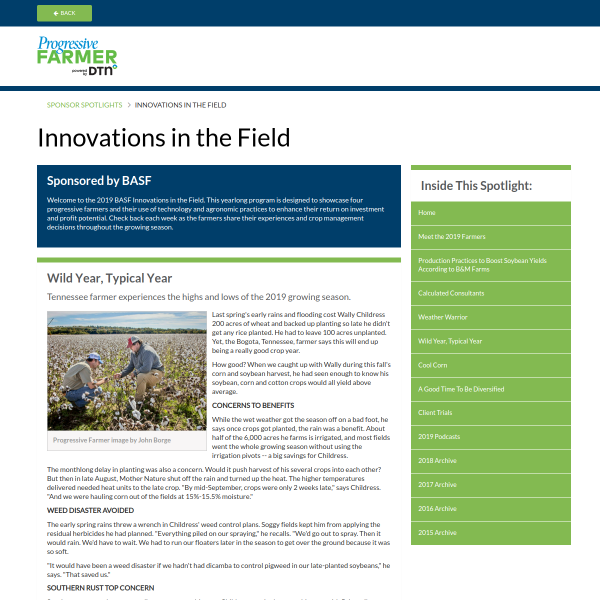 Innovations in the Field