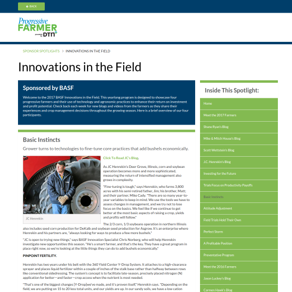 Innovations in the Field