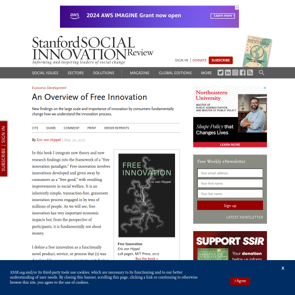 An Overview of Free Innovation (SSIR)