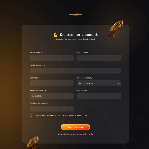 Stakingdash.com screenshot