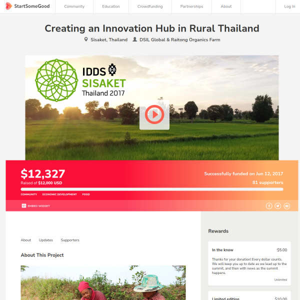 Creating an Innovation Hub in Rural Thailand - StartSomeGood
