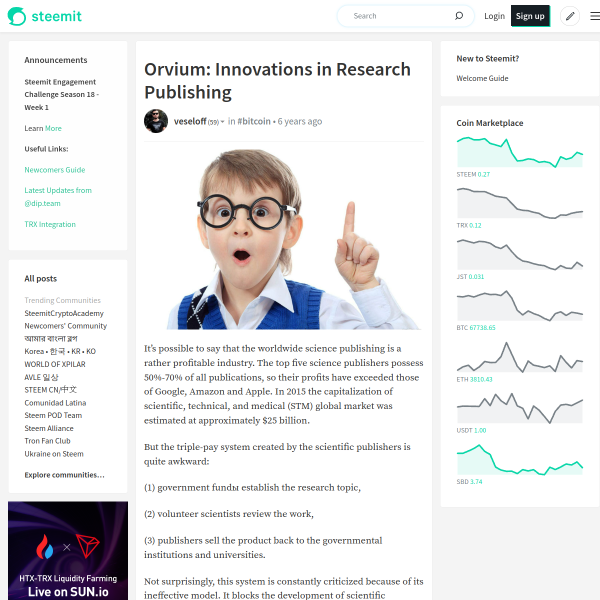 Orvium: Innovations in Research Publishing — Steemit