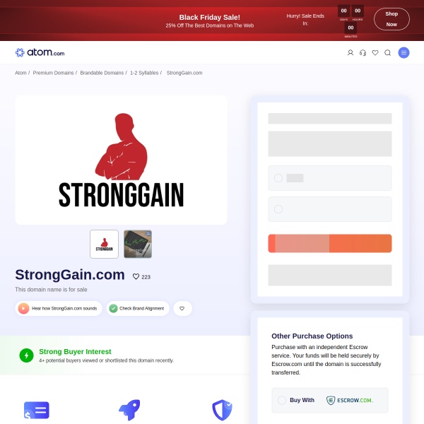  stronggain.com screen