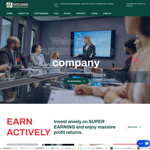  super-earning.com screen