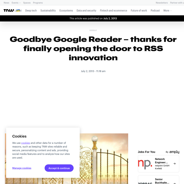 Bye Google Reader - Hello RSS Reader Innovation