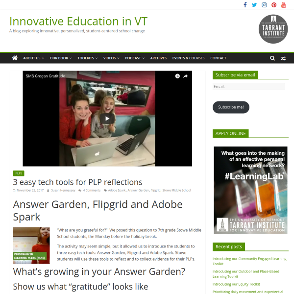 3 easy tech tools for PLP reflections - Innovation: Education