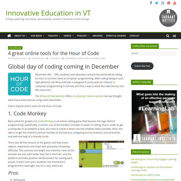 4 great online tools for the Hour of Code - Innovation: Education