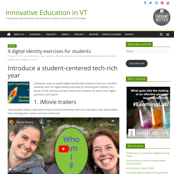 4 digital identity exercises for students - Innovation: Education