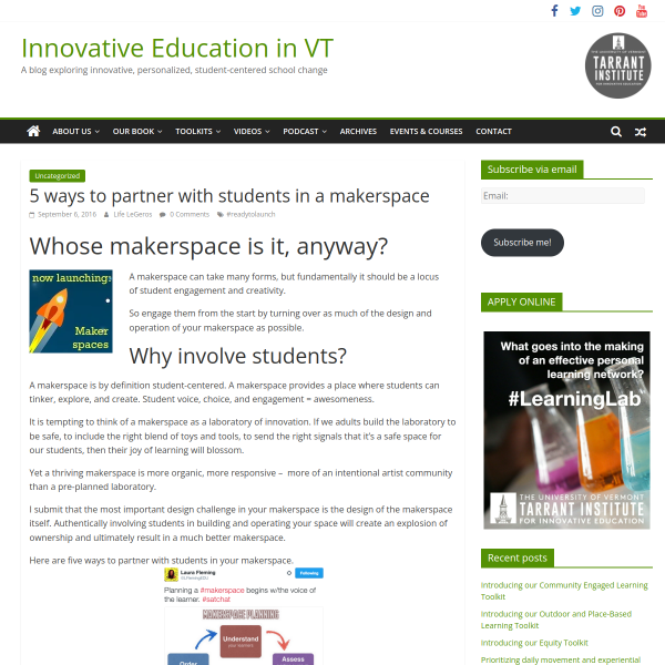 5 ways to partner with students in a makerspace - Innovation: Education