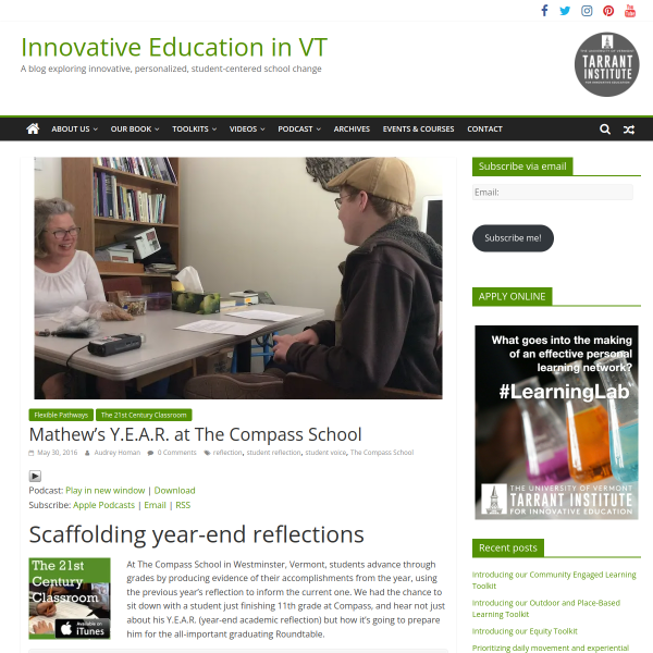 Mathew's Y.E.A.R. at The Compass School - Innovation: Education