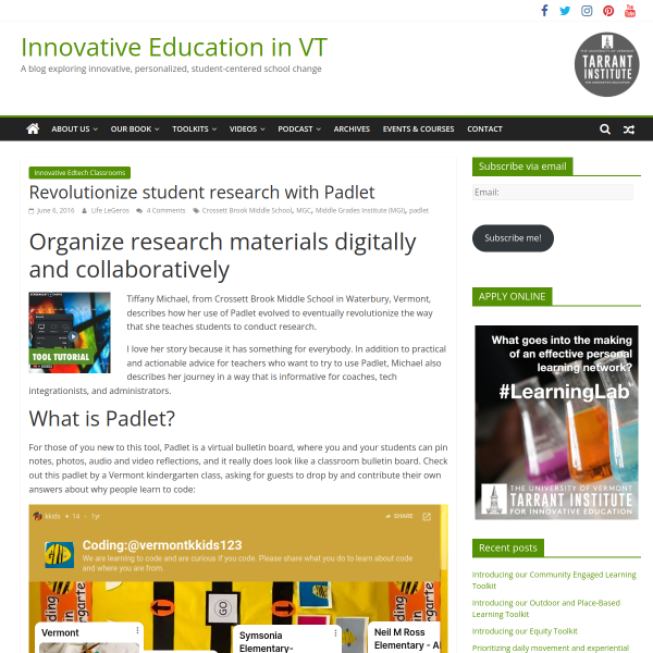 Revolutionize student research with Padlet - Innovation: Education