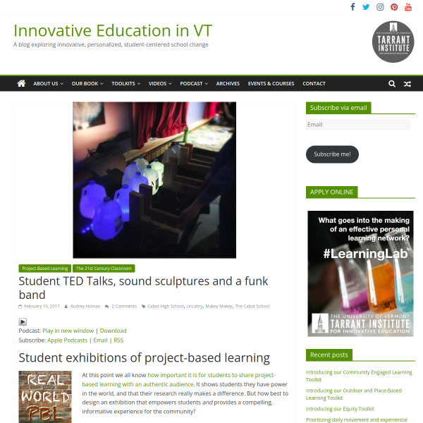 Student TED Talks, sound sculptures and a funk band - Innovation: Education