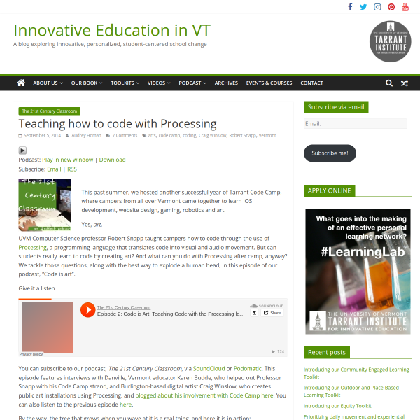 Teaching how to code with Processing - Innovation: Education