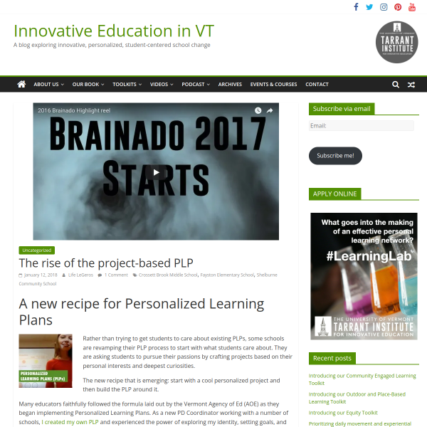 The rise of the project-based PLP - Innovation: Education