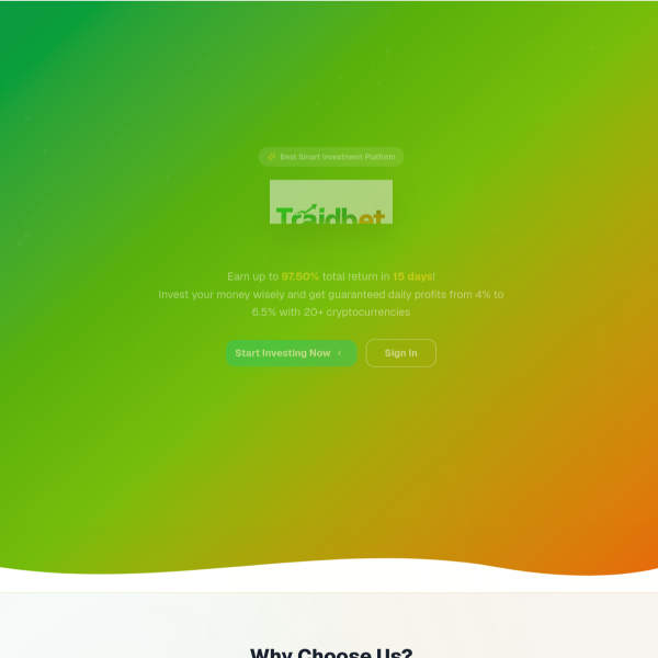 Traidbet.cc screenshot