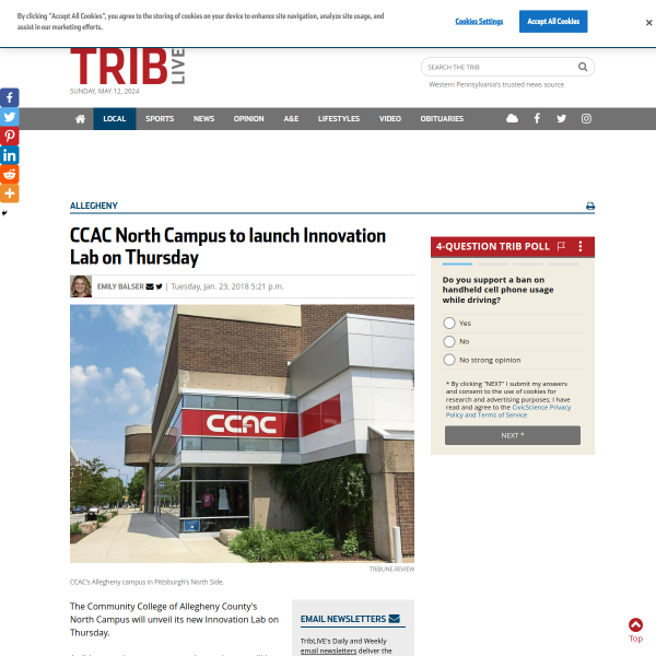 CCAC North Campus to launch Innovation Lab on Thursday