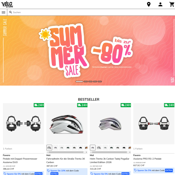 Velo-Store - CH Shop-Vorschau