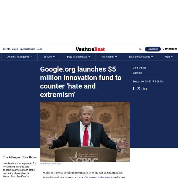 Google.org launches $5 million innovation fund to counter ‘hate and extremism’