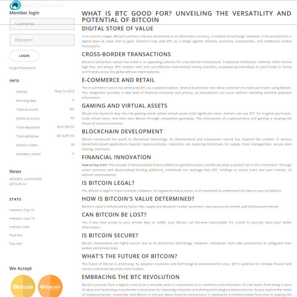  wishbtc.com screen