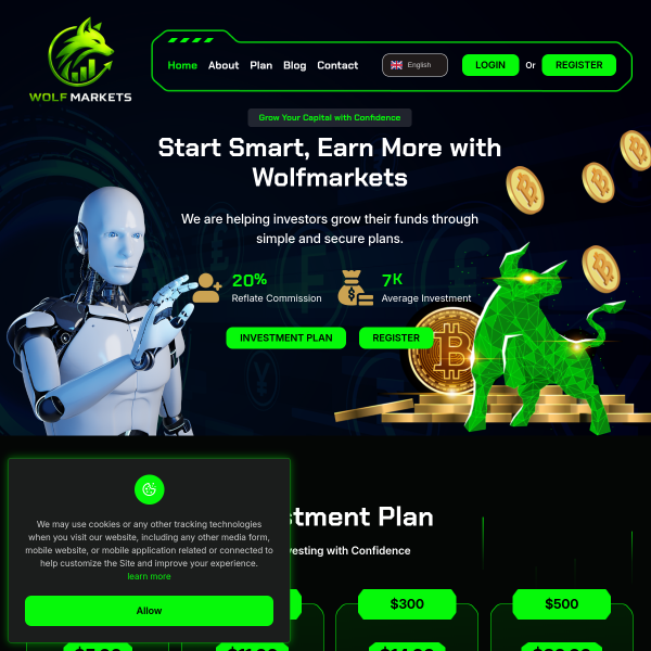 Wolfmarkets screenshot