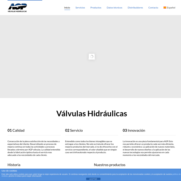 Vista mini Web: https://www.agpvalvulas.com/