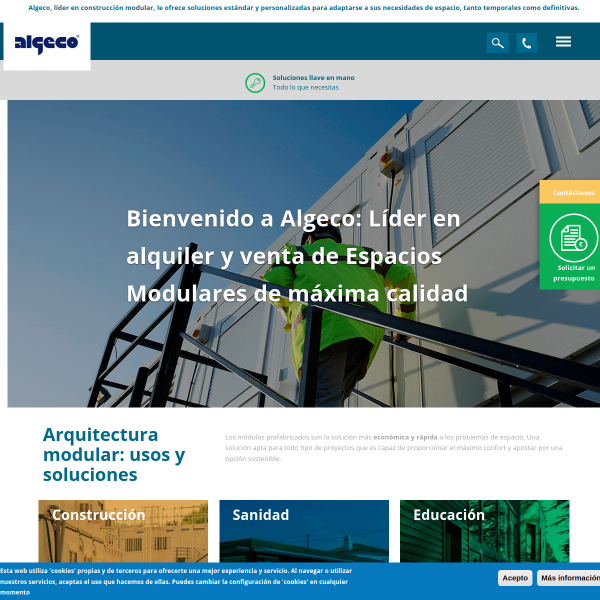 Vista mini Web: https://www.algeco.es