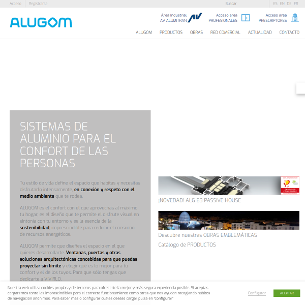 Vista mini Web: https://www.alugom.es