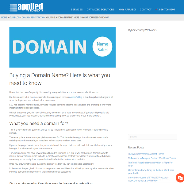 Buying a Domain Name? Here is what you need to know - Applied Innovations