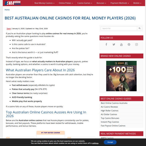 online casino sites in australia