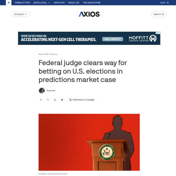 Axios election betting illustration