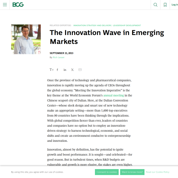 The Innovation Wave in Emerging Markets