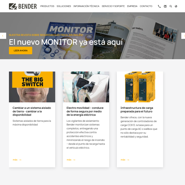 Vista mini Web: https://www.bender.es