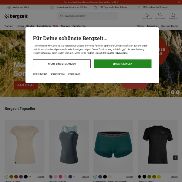 Bergzeit DE / AT shop preview